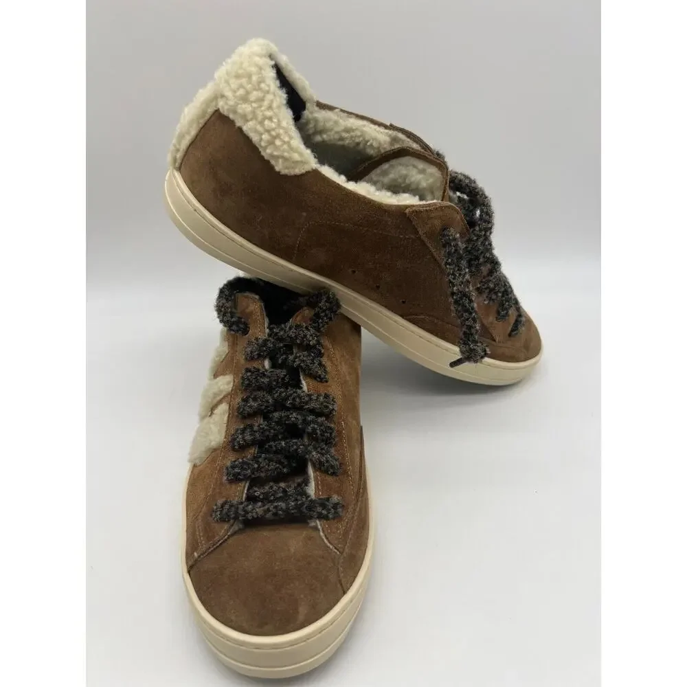 P448 Women's John Faux Shearling Suede Slavia Brown Size EU 39, US 8.5-9 Rare